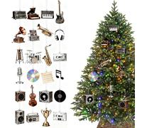 2025 for Music Lovers - 2D Acrylic Christmas Decoration with 24 Musical Element Pendants, Ideal for Home, Tree, Car Mirror, Wall, and Window, Perfect for Holiday Celebration, Vacation