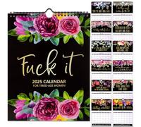 2025 Fuck it Calendar for Tired Women, Funny Home Office Wall Handing Calendars, Monthly Planner Calendar Organiser Funny Gifts for women