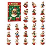 2025 Fun Golden Retriever Advent Calendar, Puppy-Themed Xmas Gift Set, 24Pcs 2D Acrylic Festive Dog Ornaments, Adorable Collectible Decorations for Pet Lovers Parents and Families (style E)