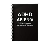 2025 Funny ADHD Planner for Adults, Neurodivergent Planner and Organizer, Monthly Schedule, Weekly Overview Pages, Helps Stay Focused & Organized, Spiral Coil Book