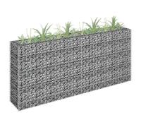 (180 x 30 x 90 cm) vidaXL Gabion Raised Bed Basket Planter Outdoor Plant Pot Galvanised Steel
