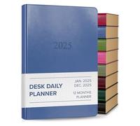 2025 Gallery Leather Desk Daily Planner - Acadia Hydrangea - 8x5.5"