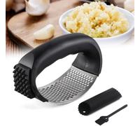 2025 Garlic Crusher Stainless Steel Garlic Crusher, Home Kitchen Utensils Portable Manual Garlic Crusher, Home & Kitchen Garlic Press (1, Black)