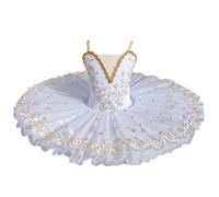 2025 Girl Ballet Dance Tutu Dress, Professional Women Ballet Dance Costumes Ballerina Party Skirt Swan Lake Costumes for Performance,White,170