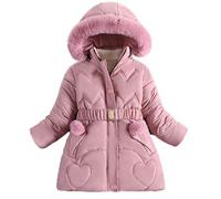 2025 Girl's Padded Jacket in The Long Plus Thickening Foreign Style Female Fashion Down Padded Jacket Winter Toddler Girl Fleece 2t (RD1, 8-9 Years)