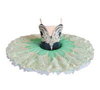 2025 Girls Tutu Ballet Dress, Swan Lake Tutu Costumes for Performance Ballerina Costume Dance Clothing Skirt Dancewear,Green,130