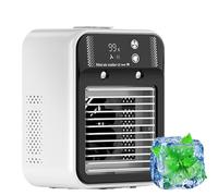 2025 Glacier Breeze Ac Portable Air Conditioners, Rechargeable Personal AC Unit Evaporative Mini Portable AC for Car Bedroom Office Desk Cooling Fan with 500 ML Water Tank 2 Speeds Mini Air Cooler
