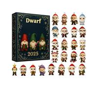 2025 Gnome Ornaments Calendar, 30 Days 3D Cute Decorations, Christmas Gnomes Decor, for Winter Daily Indoor Holiday Birthday Party Offices Home Room Dormitory Apartment