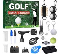 2025 Golf Advent Calendar for Men and Boys, 24 Days Countdown Sport Advent Calendar 24Pcs Golf Tool Kit for Men, Dad, Husband, Boyfriend, Golfs Lovers (Green)
