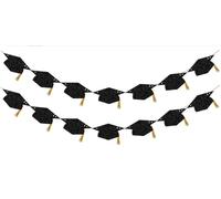 2025 Graduation Banners Party Decorations, Black Glitter We are So Proud of You Graduation Banners Garland for Congratulation Graduation Party Supplies, School, Home, Car Decorations