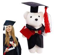 2025 Graduation Bear | Graduation Animal - Sitting Position Doll for Bouquet Making Supplies University Teacher Student Photos Kindergarten