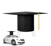 2025 Graduation Cap Car Decoration Kit, 28 Inch Class of 2025 Giant Graduate Hat with Tassel, Felt Graduation Accessories, Black, 28 x 28 x 12 inches
