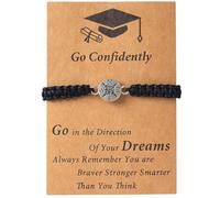 2025 Graduation Compass Bracelet Graduation Season Hand-Woven Rope disc Compass Friendship bracelet/College/8th Grade/5th Grade Unique Graduationd for College, unified, Alloy, no gemstone