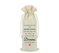 2025 Graduation Gift Inspirational Gifts for Her Him Wine Bag Graduation Gift for Son Daughter Brother Sister Friend Congratulation Gift University College Middle School Graduate Wine Bottle Bag