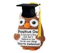 2025 Graduation Gifts, Emotional Support Crochet Animal With Graduation Cap And Greeting Card, Handmade Crochet Grad Gift, Encouragement Gifts for High School, College, University Grads (StyleA)