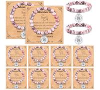 2025 Graduation Gifts for Her High School College Graduation Gifts for 5th 8th Grade Women Compass Bracelets Bulk with the adventure begins Message Card for Middle School Senior Personalized Daughter