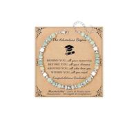 2025 Graduation Gifts for Her,The Adventure Begins Graduation Bracelet,High School Graduation Gifts for Her,Moonstone Bracelets,Inspiration Bracelet for Daughter Gifts, M, Gemstone, no gemstone