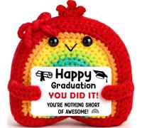 2025 Graduation Gifts for Women Men Inspirational Handmade Crochet Rainbow Class of 2026 Graduation for Kindergarten Primary High Middle High School Daughter Son Teens Boys Girls Christmas Birthday