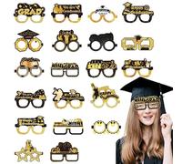 2025 Graduation Glasses, Graduation Glasses Class of 2025, 20 Pieces Paper Handing Paper Glasses - Funny Glasses for Party Decorations Holiday Supplies May