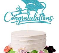2025 Graduation Season Cake Decoration Insert For Party Use, Designed To Offer Lasting Visual Appeal With Paper Material(Shallow blue)
