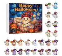 2025 Halloween 2D Ornaments Countdown Set,Halloween Countdown Calender,2025 Halloweens Tr Advent Box With Pendents,Christmas