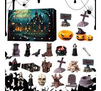2025 Halloween advent-calendar, 24-Day Countdown with 3D Resin Classic Horror Figure Dolls | Surprise Halloween for Kids, Boys, Girls, and Teens