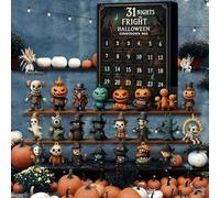 2025 Halloween Advent Calendar - 31 Nights of Fright Countdown Box with Horror Figurines, Spooky Collectible Decorations for Halloween Party Gift (31days)