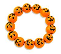 2025 Halloween Bracelet for Women & Men - Adjustable Wood Bead Pumpkin Spider Charm Jewelry, Spooky Festival Party Gifts & Couples Matching Accessories
