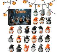2025 Halloween Calendar for Kid,24 Days Gnome Figurine Countdown Calendar for Child - Halloween Figurine Doll, Desktop Ornament for Husband Men Son Girls Daughter Wife Youth