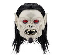 2025 Halloween Cosplay Mask Skull With Hair Latex Headgear Red Eye Mask Horror Headgear for Halloween Carnival Costume Party Props