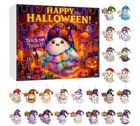 2025 Halloween Countdown Advent Calendar with Adorable 2D Ghosts - Spooky Cute Ghost Design with Doors & Ornaments, Kids Fun Counting Gift & Home Decor (D)