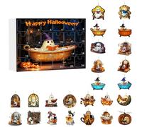 2025 Halloween Countdown Calendar | 24 Day Halloween Advent Calendar with 24 Collectible Ghost, Acrylic Ghost Reading Hanging Ornament, Cute Ghost Reading Book Countdown Calendar