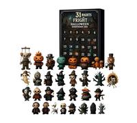 2025 Halloween Countdown Calendar, 31 Nights Of Fright Advent Box With Figurines, Horror Doll Collectible, Mini Ornaments & Hanging Charms (31DAY)