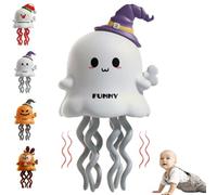 2025 Halloween Dancing Ghost Toy, Creative Twisting Clockwork Slide, Interactive Crawling Octopus Ghosts, Smart Obstacle-Dodging Robot, Battery-Free Twist Action for Halloween and Christmas(#A)