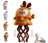 2025 Halloween Dancing Ghost Toy, Creative Twisting Clockwork Slide, Interactive Crawling Octopus Ghosts, Smart Obstacle-Dodging Robot, Battery-Free Twist Action for Halloween and Christmas(#C)