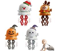 2025 Halloween Dancing Ghost Toy, Creative Twisting Clockwork Slide, Interactive Crawling Octopus Ghosts, Smart Obstacle-Dodging Robot, Battery-Free Twist Action for Halloween and Christmas(All)