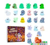 2025 Halloween Ghost Advent Calendars, 24-Day Spooky Halloween Countdown Calendar With 24 Glow-in-the-Dark Resin Ghost Figures, For Kids, Teens, Boys, Girls