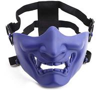 2025 Halloween mask 1 Pc Half Face Mask Outdoor Game Mask Tactical Prajna Half Face Hannya Oni Motorcycle Evil Demon Knight For Halloween Cosplay(2)