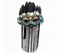 2025 Halloween mask Anime Carnival Masks Makeup Party Creative Feather Drama Mask Masquerade Halloween Fancy Dress Tassels Eye Masks