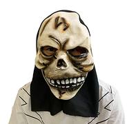 2025 Halloween mask Halloween Scary Horror Latex Mask Hair Grandpa Man Monster Demon Vampire Witch Zombie Skull Prop Party Costume Prop Mask(4)