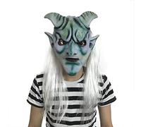 2025 Halloween mask Halloween Scary Horror Latex Mask Hair Grandpa Man Monster Demon Vampire Witch Zombie Skull Prop Party Costume Prop Mask(27)