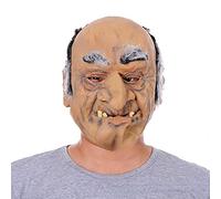 2025 Halloween mask Halloween Scary Horror Latex Mask Hair Grandpa Man Monster Demon Vampire Witch Zombie Skull Prop Party Costume Prop Mask(13)