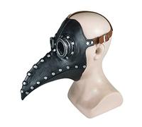 2025 Halloween mask Punk Plague Doctor Bird Beak Mask Latex Punk Halloween Cosplay Mask Party Prop Bar Club Carnival Masquerade Mask(A)