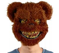 2025 Halloween mask Scary Furry Teddy Bear Killer Mask Halloween Horror Makeup Party Dress Up Mischief Escape Room Cosplay Props(X11014)