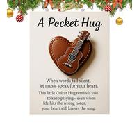 2025 Handmade Music Hug Gi-ft Collection - Portable Music P-ocket Hug Collection, Gi-fts For M-usic Lovers - Heart-Shaped Guitar Pocket Tokens For Musicians