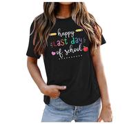 2025 Happy Last Day of School Shirt Teacher Shirt Graduation T-Shirt Appreciation Gift Teacher Life Top My Orders Display, black, XXL