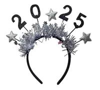 2025 Happy New Year Star Headband - Shiny Star Sequins Headband | 2025 Happy New Year Headbands Tiara - New Year's Eve Hair Accessories For Christmas 2025 Supply