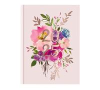 2025 Hardcover Diary A5 Week to View Planner Stylish Lilac Pink Floral Flower Design