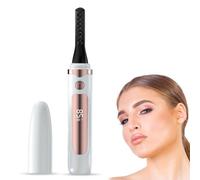 2025 Heated Lash Curler, USB-C Rechargeable Curling Wand for Effortless Makeup, Portable Travel Essential, White.