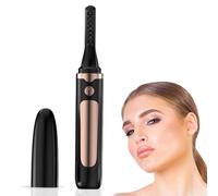 2025 Heated Lash Curler, USB-C Rechargeable Curling Wand for Effortless Makeup, Portable Travel Essential, Black.